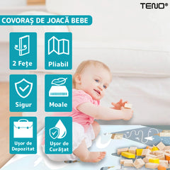 Covor de Joacă Pliabil cu Design Munti și Pădure — Distracție și Siguranță pentru Copii 🌟🧸