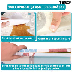 Covor de Joacă Pliabil cu Design Munti și Pădure — Distracție și Siguranță pentru Copii 🌟🧸