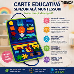 Carte Educațională Interactivă Montessori cu Activități Diverse — Distracție și Învățare! 📚✨