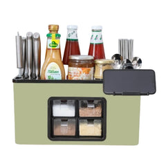 Organizator Multifuncțional pentru Bucătărie cu 4 Compartimente — Ordine și Eleganță! 🌿✨