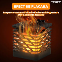 Lampa Solară Tip Flacără Teno® cu Panou Solar — Atmosferă Romantică 🌞🔥