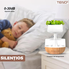 Difuzor Aromaterapie cu Plante Decorativa & Efect de Picuri — Relaxare Totală! 🌿✨