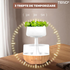Difuzor Aromaterapie cu Plante Decorativa & Efect de Picuri — Relaxare Totală! 🌿✨
