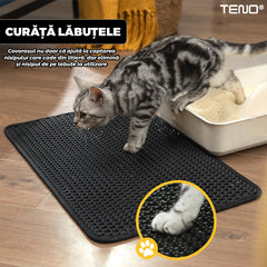 Covor pentru Litiera Pisici Antiderapant 45 x 60 cm — Curățare Rapidă 🐾🧼