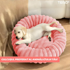 Culcuș Moale pentru Pisici și Câini, Roz Drăgălaș, 40 cm — Confort Maxim! 🐾💖