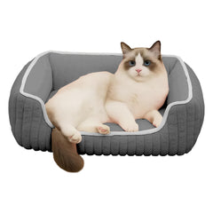 Culcuș Moale pentru Pisici Teno, Gri, Mărimea S — Confort Maxim 🐾💤