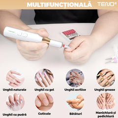 Pila Electrică Profesională pentru Manichiură și Pedichiură — Performanță Wireless 18000 RPM ⚡💅