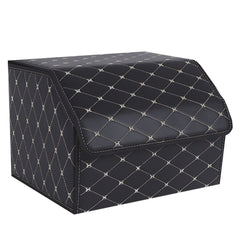 Organizator Portbagaj Auto Pliabil Negru cu Carouri — Spațiu Maximizat! 🚗✨