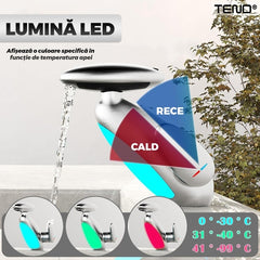 Baterie Chiuvetă cu Cap Retractabil și Iluminare LED — Eleganță Modernă 💧✨