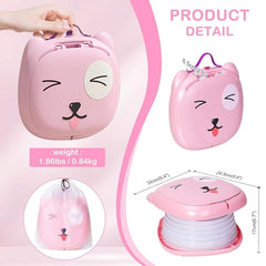 Olita Portabilă Roz cu Design Pliabil — Confort și Distracție pentru Copii 🐾💖