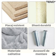 Ansamblu de Joacă pentru Pisici cu 4 Niveluri și Casuță — Distracție Nelimitată! 🐾🎉