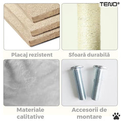 Ansamblu de Joacă Pisici cu Loc de Relaxare 42cm — Confort și Distracție! 🐾✨
