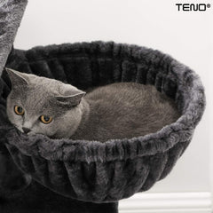 Ansamblu de Joacă pentru Pisici cu 4 Niveluri și Hamac — Distracție și Relaxare! 🐾🎉