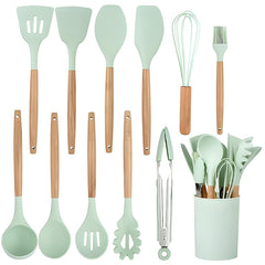 Set Ustensile de Bucătărie din Silicon 12 Piese — Gătește cu Stil! 🍳✨