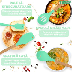 Set Ustensile de Bucătărie din Silicon 12 Piese — Gătește cu Stil! 🍳✨