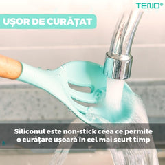 Set Ustensile Bucătărie 12 Piese Silicon Alimentar Turcoaz — Gătit cu Stil! 🍳✨