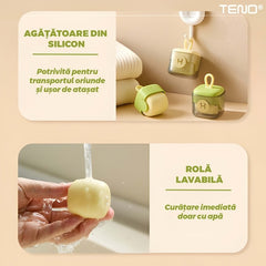 Rola Mini Antiscame Reutilizabilă cu Silicon Lavabil — Curățare Eficientă! 🧼✨