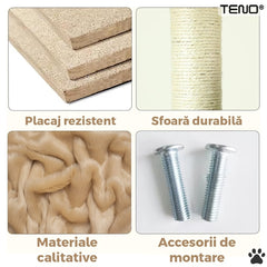 Ansamblu de Joacă pentru Pisici Tip Turn cu Platformă de Observație — Distracție Garantată! 🐾🐱