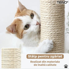 Ansamblu de Joacă pentru Pisici Tip Turn cu Platformă de Observație — Distracție Garantată! 🐾🐱