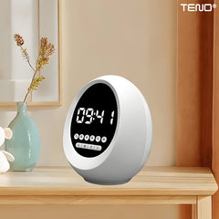 Ceas Inteligent Multifuncțional Oval Bluetooth — Alarma și Radio cu RGB 🎶⌚