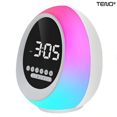 Ceas Inteligent Multifuncțional Oval Bluetooth — Alarma și Radio cu RGB 🎶⌚
