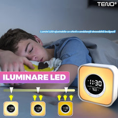 Ceas Alarmă Multifuncțional RGB cu Bluetooth — Te Bucrează În Fiecare Dimineață! ⏰🎶