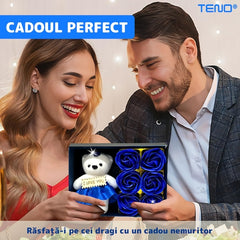 Ursulet cu Trandafiri din Săpun Royal Blue — Cadoul Ideal pentru Dragoste 💖🎁
