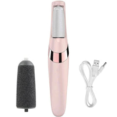 Pila electrica Macvi® pentru calcaie cu acumulator USB aparat indepartare piele ingrosata cu rola dura si rola fina pentru picioare catifelate