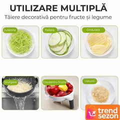 Răzătoare Multifuncțională cu Bol pentru Prespălare — Tăiere Rapidă și Eficientă 🥗🔪