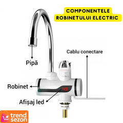 Robinet Electric Instant cu LED și Filtru — Apă Caldă Instant 🛁✨