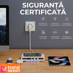 Încărcător Wireless 4 în 1 cu USB-C și 2 Porturi USB — Rapid și Eficient ⚡📱