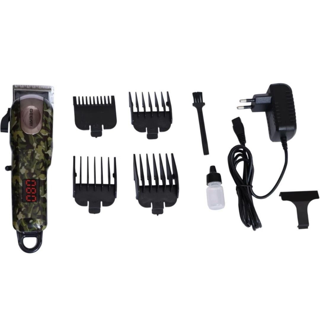 Trimmer Profesional cu Afișaj LED și 15 Setări de Lungime — Tăiere Preciză pentru Stiluri Diverse ✂️🎖️