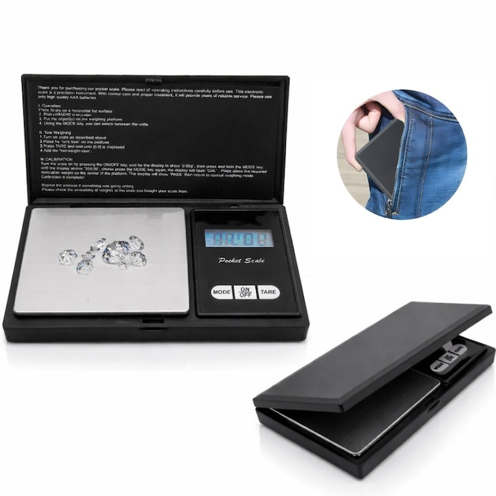 Cântar Electronic pentru Bijuterii Compact — Precizie 0,01 g ⚖️✨