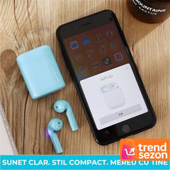 Căști Wireless Bluetooth 5.0 cu Control Tactil — Sunet Excepțional 🎶💙