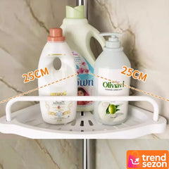 Etajera Extensibilă pentru Baie cu 4 Polițe și Carligi — Spațiu Optimizat! 🛁✨