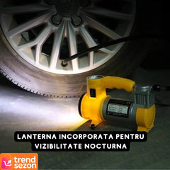Compresor Auto 12V 150 PSI cu Iluminator și Manometru — Performanță Rapidă 🚗💨