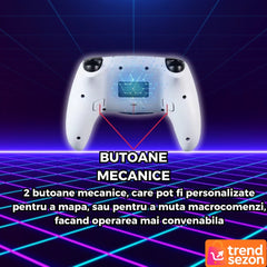 Controler Wireless pentru PS4 și PS5, Alb, cu Vibratii — Conectivitate Rapidă 🚀🎮