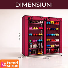 Dulap Pantofi Textil Dublu cu 6 Niveluri — Organizare Elegantă și Spațioasă 🥿✨