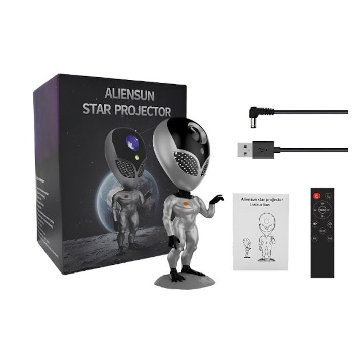 Proiector de Stele Tip Alien cu Telecomandă — Farmec Galactic pentru Somn 🌌✨