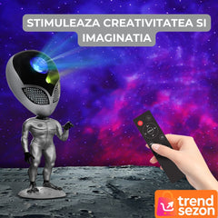 Proiector de Stele Tip Alien cu Telecomandă — Farmec Galactic pentru Somn 🌌✨