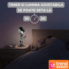 Proiector de Stele Tip Alien cu Telecomandă — Farmec Galactic pentru Somn 🌌✨