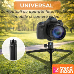 Trepied Compact cu Lampi Circulare pentru Telefon și Cameră — Ideal pentru Autenticitate 🎥✨