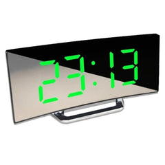 Ceas de Masă Oglindă cu Ecran LED Curbat — Eleganță și Funcționalitate ⏰✨