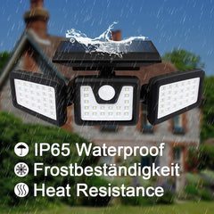 Lampa Solară cu 74 LED-uri 360° — Iluminare Eficientă pentru Exterioare 🌞💡