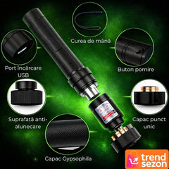 Pointer Laser Profesional 405nm, 200mW — Siguranță și Performanță 🚀🔦