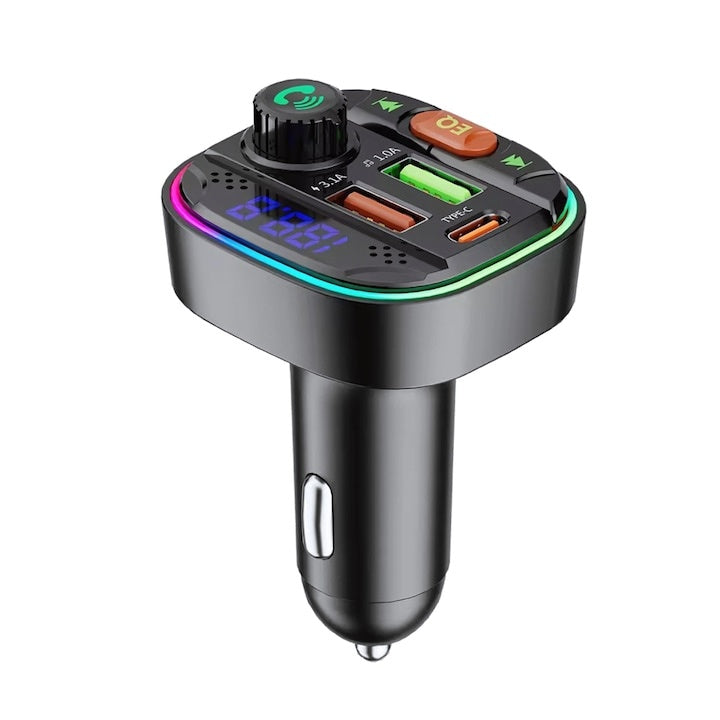 Modulator FM Bluetooth 5.0 cu Incarcare Rapidă QC 3.0 — Experiență Muzicală Premium 🎶🚗