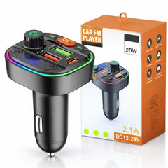 Modulator FM Bluetooth 5.0 cu Incarcare Rapidă QC 3.0 — Experiență Muzicală Premium 🎶🚗
