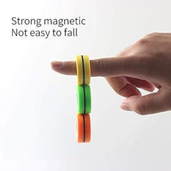 Set 3 Inele Magnetice Antistres Fidget Multicolor — Distracție și Relaxare! 🎉