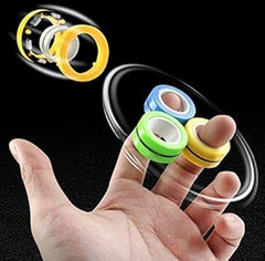 Set 3 Inele Magnetice Antistres Fidget Multicolor — Distracție și Relaxare! 🎉