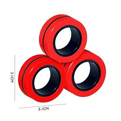 Set 3 Inele Magnetice Antistres Fidget Multicolor — Distracție și Relaxare! 🎉